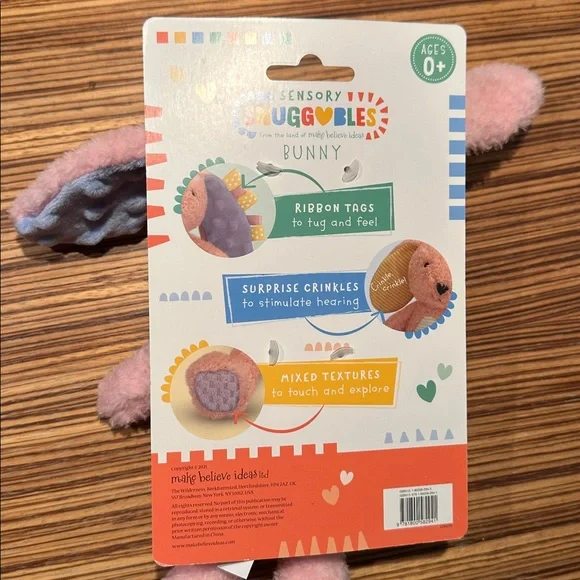 NWT Make Believe Ideas Cutie Snuggables Easter Plush Stuffed Animal - Rabbit - Picture 2 of 2